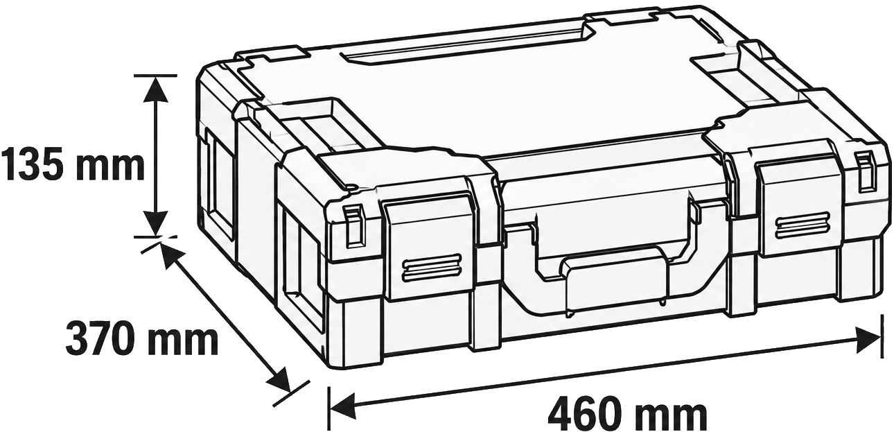 Dimensiuni L-BOXX 370 x 460 x 135 mm