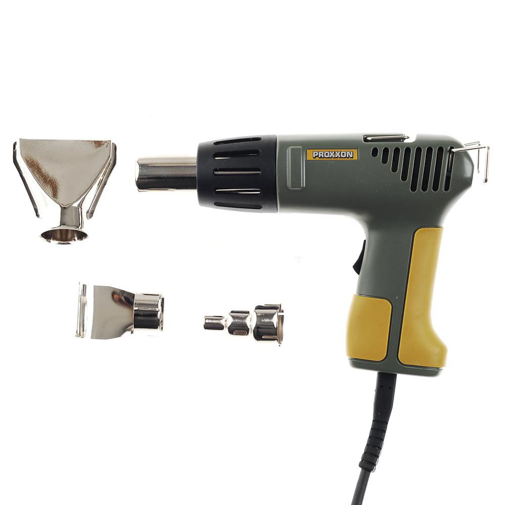 Proxxon 27130, Pistol cu aer cald MH550, 500 W, 2 trepte temperatura si debit, 180 l/min, 350-550 °C, + accesorii