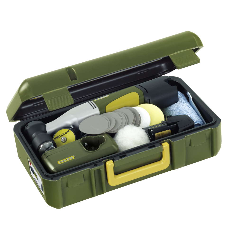 Proxxon 29835, Masina de lustruit cu excentric cu acumulator EP/A, 1100 - 2600 rpm, + 1x Acuu, incarcator, geanta si accesorii [1]